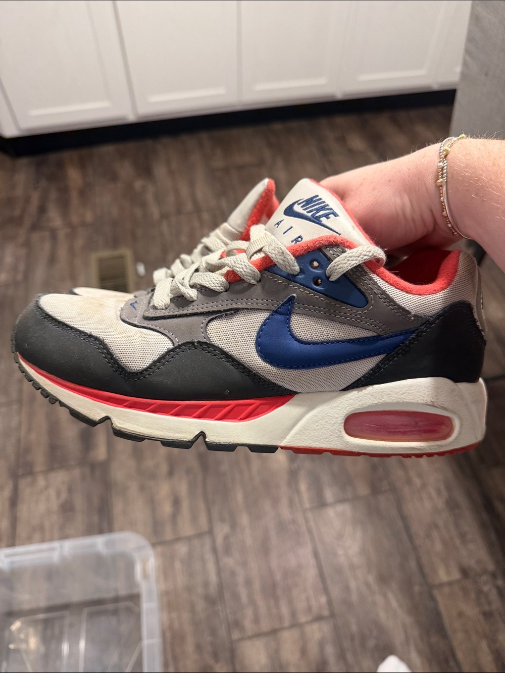 Nike Air Retro Runner in Gray, Blue & Red